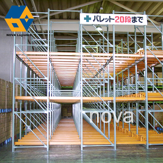 อุตสาหกรรม Heavy-Duty Q235B เหล็กซ้อน Push Back Pallet Racking